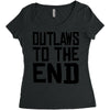 outlaws to the end 3 Women's Triblend Scoop T-shirt