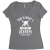 This is What a Badass Grandpa Looks Like Women's Triblend Scoop T-shirt