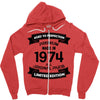 Premium Vintage 1974 Zipper Hoodie