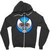 lucha libre   blue Zipper Hoodie