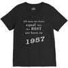 best men are born in 1957   60th birthday V-Neck Tee