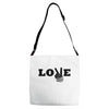 love peace Adjustable Strap Totes