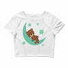 brown sleep Crop Top