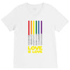 Lightsaber Rainbow - Love Is Love V-Neck Tee