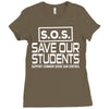 S.O.S. Save Our Students Ladies Fitted T-Shirt