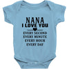 I Love You Nana Baby Bodysuit