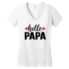 Hello Papa Women's V-Neck T-Shirt