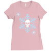 skull snowflakes alternative christmas jumper Ladies Fitted T-Shirt