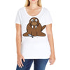 cokelat animal Ladies Curvy T-Shirt