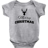 buck merry christmas Baby Bodysuit