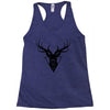 deer head vector Racerback Tank