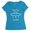 earth suck Women's Triblend Scoop T-shirt
