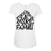 together we make a family Maternity Scoop Neck T-shirt