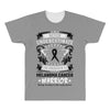 Never Underestimate the Strength of a Melanoma Cancer Warrior All Over Men's T-shirt