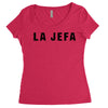 la jefa black Women's Triblend Scoop T-shirt