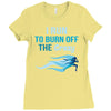 i run to burn off the crazy Ladies Fitted T-Shirt
