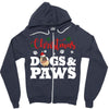 christmas dogs and paws Zipper Hoodie