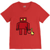 bird powered robot V-Neck Tee
