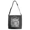 straight outta tilted towers Adjustable Strap Totes