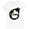 more hugs less fights Ladies Fitted T-Shirt