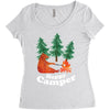 Happy Camper Women's Triblend Scoop T-shirt