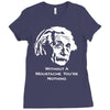 without a moustache einstein proud hirsute mustachioed grooming Ladies Fitted T-Shirt