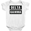 Delta Gamma Black Baby Bodysuit