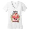 who knows sign language Women's V-Neck T-Shirt