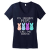 peeps bunnies Women's V-Neck T-Shirt
