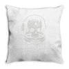 astronaut skull Throw Pillow