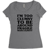 too clumsy Women's Triblend Scoop T-shirt