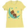 brown sleep Ladies Fitted T-Shirt
