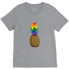 rainbow pineaplle V-Neck Tee