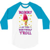 birthday troll mommy 3/4 Sleeve Shirt