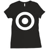 bullseye sticker vinyl decal Ladies Fitted T-Shirt