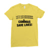 commas save lives Ladies Fitted T-Shirt