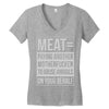 meat= paying another motherfucker Women's V-Neck T-Shirt