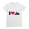 i love jet ski racing Ladies Fitted T-Shirt