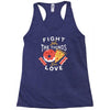fight for the things you love pizza donuts Racerback Tank