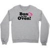 Bun in the Oven with Heart Baby Girl Crewneck Sweatshirt