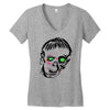 punk zombie baseball Women's V-Neck T-Shirt