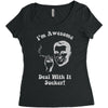 i'm awesome  funnycomic deal with it party retro cool Women's Triblend Scoop T-shirt