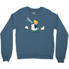 mighty hero atop a chicken Crewneck Sweatshirt