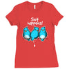shit happens Ladies Fitted T-Shirt