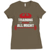 Training to beat All Might Ladies Fitted T-Shirt