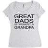 great dads get promoted Women's Triblend Scoop T-shirt