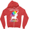 look it's a magical fck unicorn funny Zipper Hoodie