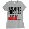 new installing muscle Ladies Fitted T-Shirt