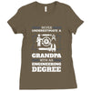 Never Underestimate A Grandpa With An Engineering Degree Ladies Fitted T-Shirt