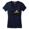 merry crustmas christmas pizza Women's V-Neck T-Shirt